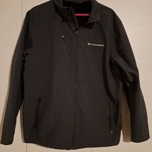 Port Authority men's size XL gray jacket, fleece backed fabric vguc